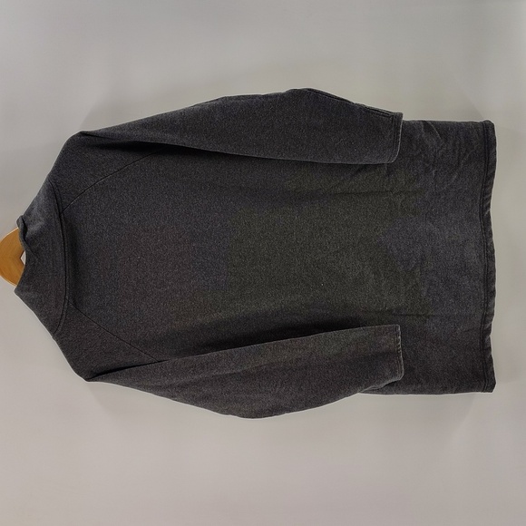 Earth Yoga Women’s XL Charcoal Organic Cotton Funnel Neck Pullover Pockets - Picture 7 of 7